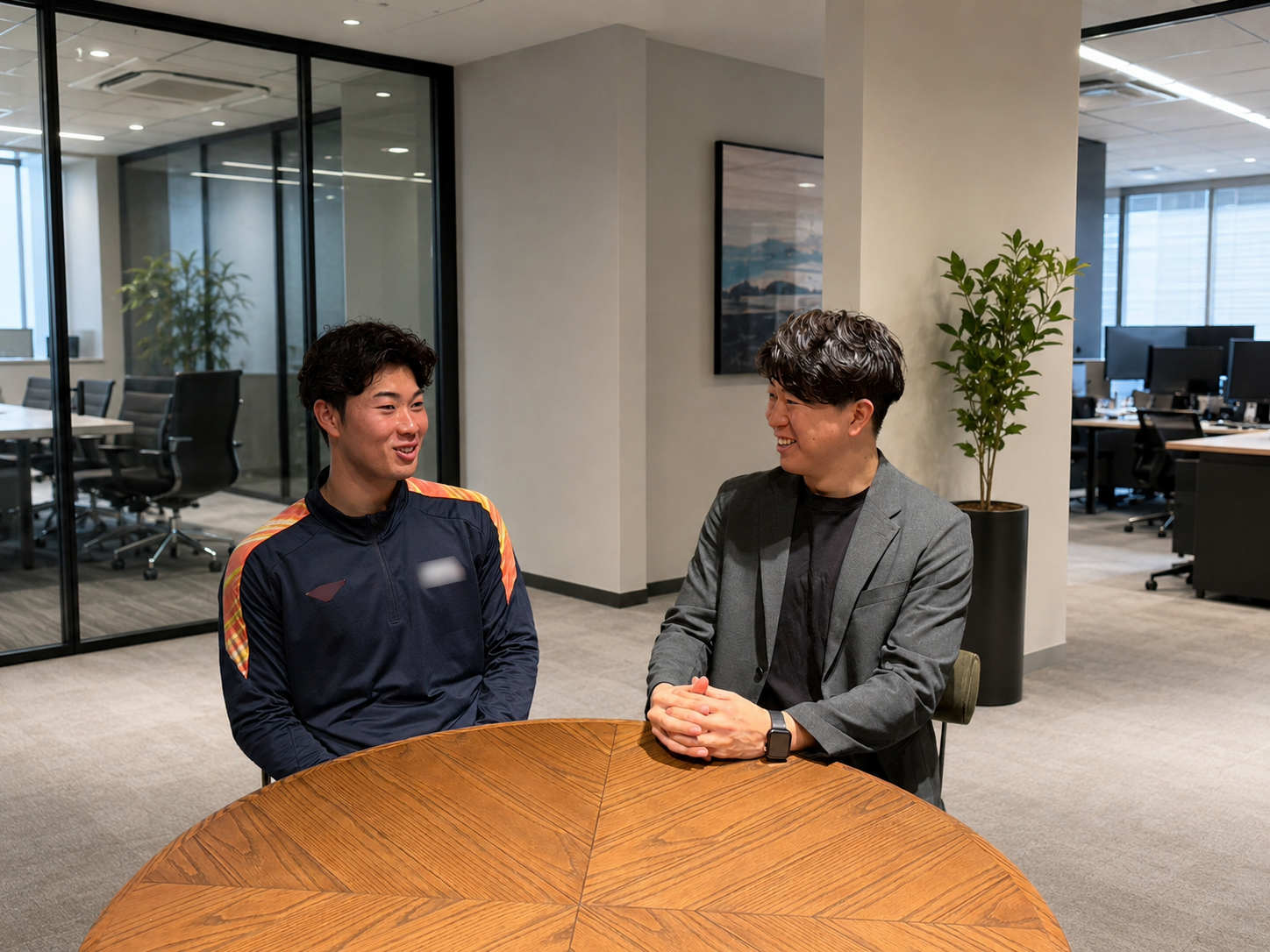 スポーツ人材とキャリアアドバイザーの面談風景